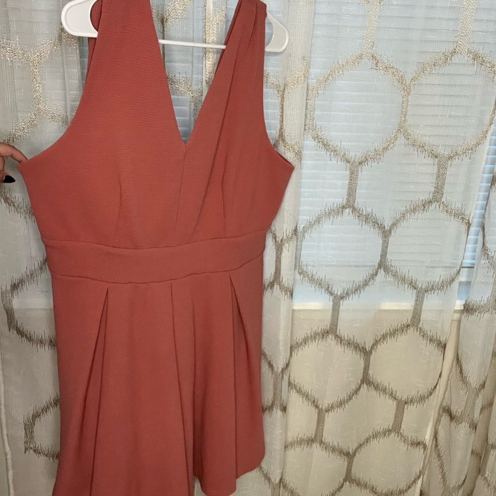 Haute Monde Terracotta Textured Skater Dress